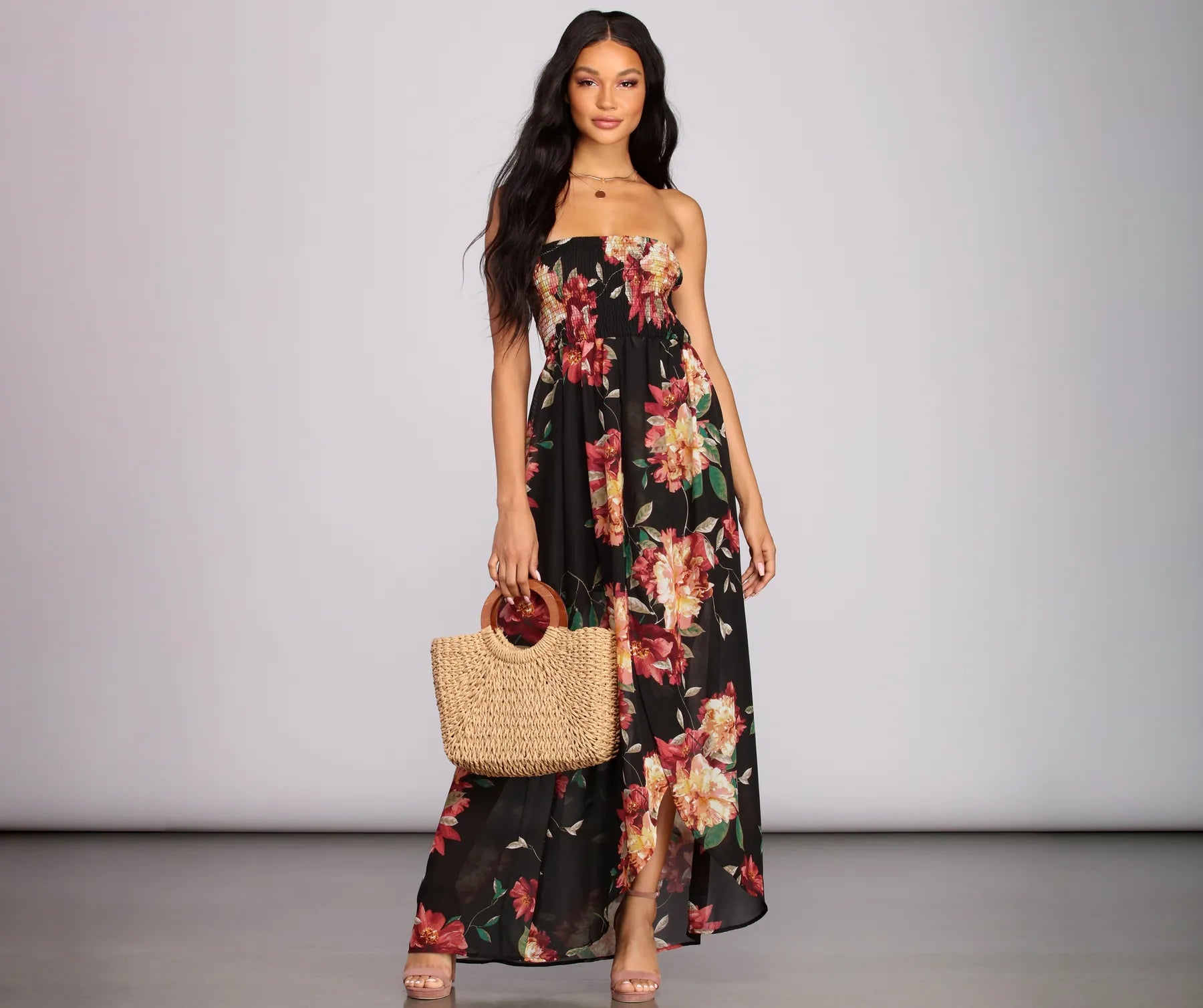 Flowy In Floral Maxi Dress