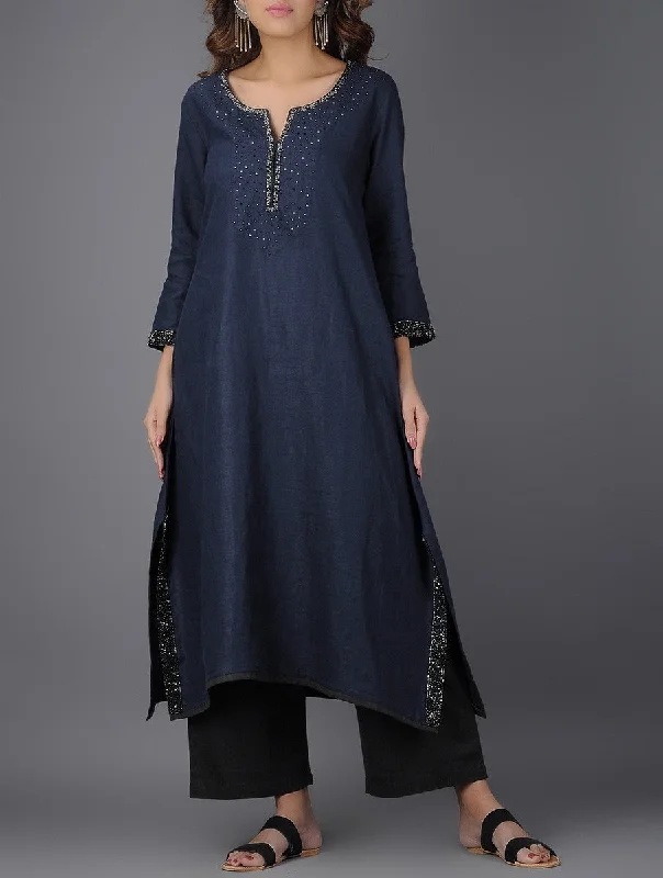 Melissa Asymmetrical Linen Kurta