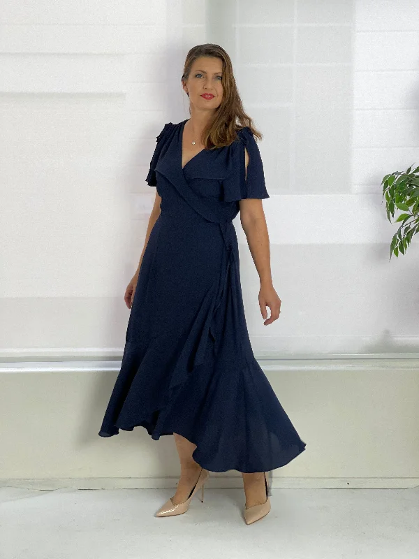 Obelle Navy Wrap Dress