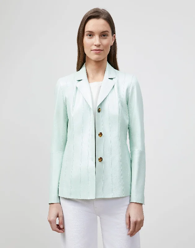 Pearlized Nappa Leather Warrick Blazer